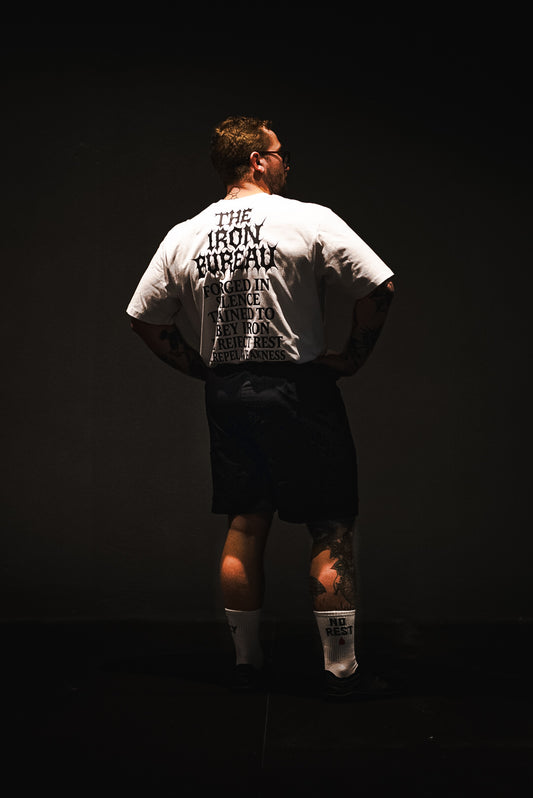 "FORGED IN SILENCE" TEE – WHITE OPS EDITION