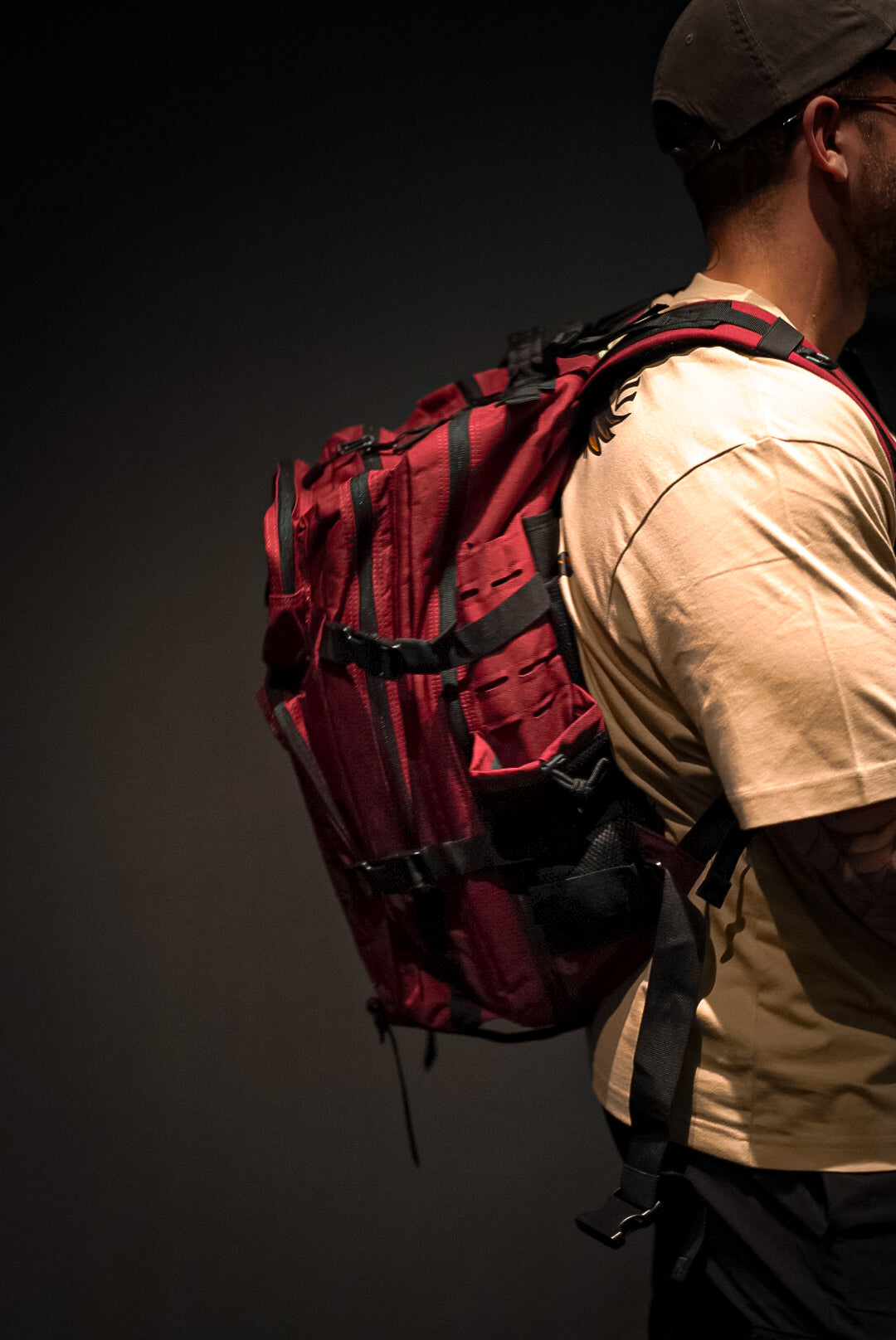 TACTICAL OPS™ BACKPACK – BLOOD RED / BLACK EDITION